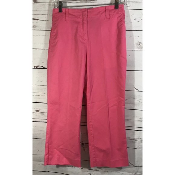 Liz Claiborne Pants - Liz Claiborne Michaela Capris Womens Sz 4 Short Hot Pink Stretch Ladies Spring